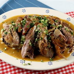 Slow Cooked Pork Shank With Gremolata (stinco)