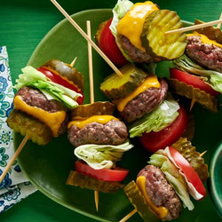 Pickle Cheeseburger Bites