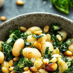 Garlicky White Beans With Kale And Parmesan