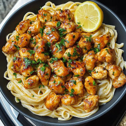 Lemon Garlic Butter Chicken With Parmesan Linguine