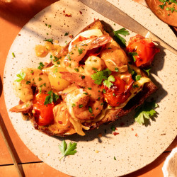 Shrimp And Tomato Toasts