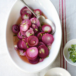 Pickled Onion Rings In Rose Vinegar