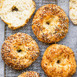 Baked Protein Bagels With Cottage Cheese (12g!)