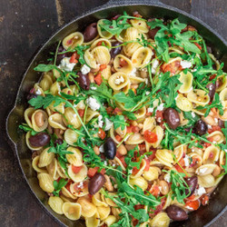 Orecchiette With White Beans, Tomatoes, And Olives