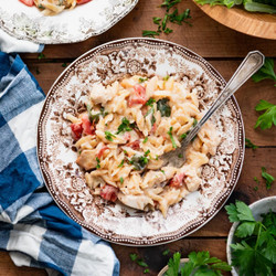 Dump-and-bake Chicken Orzo Recipe