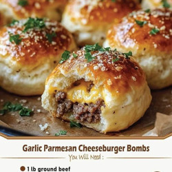 R3's Garlic Parmesan Bacon Cheeseburger Bombs