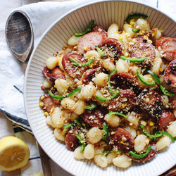 Summer Gnocchi With Corn And Smoked Sausage