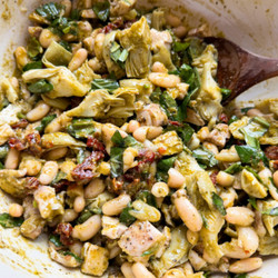 Pesto, Sun-dried Tomato, And Chicken Bean Salad