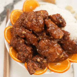 Air Fryer Orange Chicken (video)