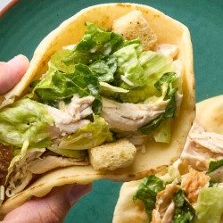 3-ingredient Costco Chicken Caesar Salad Wraps