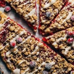 Cranberries And Cream Slab Pie