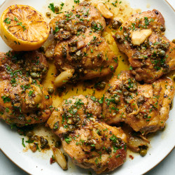 Garlicky Chicken With Lemon-anchovy Sauce