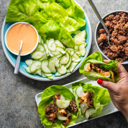 Korean Sizzling Beef Lettuce Wraps