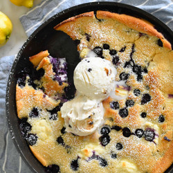 Blueberry Cream Cheese Skillet Cake