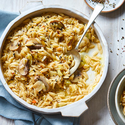 One-pan Mushroom And Leek Orzo