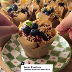 Lemon Blueberry Cheesecake Muffins