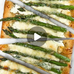 Goat Cheese &amp; Asparagus Flatbread