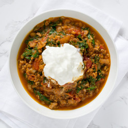 Pumpkin &amp; Turkey Chili With Kale &amp; Cannellini Beans