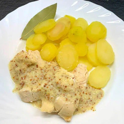 Filets De Poulet, Sauce Moutarde Et Pommes De Terre Au Thermomix