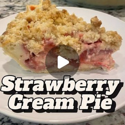 Strawberry or blueberry Cream Pie