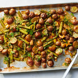 Roasted Sheet Pan Potato Salad