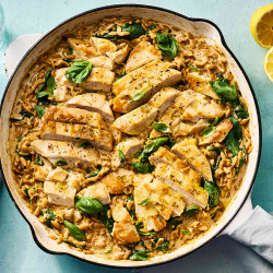 High-protein Lemon Chicken Orzo
