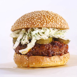 Bbq-dipped Burgers With Ranch Slaw