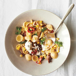 Orecchiette With Sausage, Corn, And Chiles