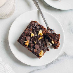 Fudgy Sweet Potato Protein Brownies