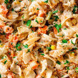 Chicken Pot Pie Noodle Bake