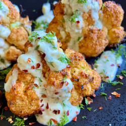 Cauliflower Wedge Salad With Creamy Feta Dressing