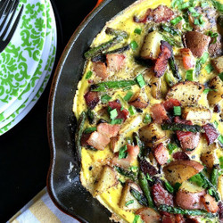 Bacon Asparagus Potato Frittata