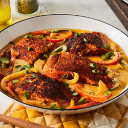 Crispy One-pan Salmon With Creole Cream Sauce