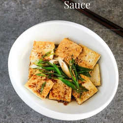 Pan Fried Tofu In Garlic Soy Sesame Sauce