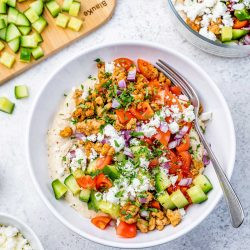 Chicken Hummus Bowls
