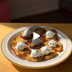 High Protein Cheesy Crispy Smashed Potatoes