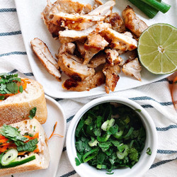 Homemade Coconut Chicken Banh Mi Sandwiches