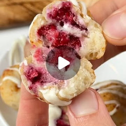 Healthy High Protein Raspberry Donut Holes