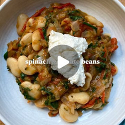 Spinach, Tomato And Beans Bake