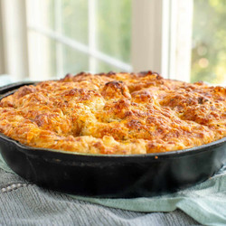 Cheesy Garlic Sourdough Focaccia