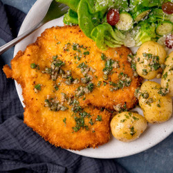 Chicken Schnitzel With Garlic Butter