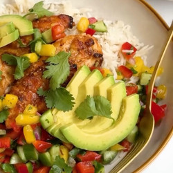 Spiced Chicken &amp; Mango Salsa Bowls