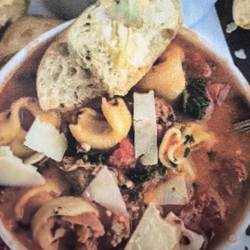 One Pot Sausage Tortellini Tomato Soup