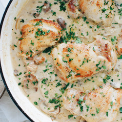 Creamy Skillet Chicken And Mushrooms