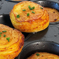 Caramelised Muffin Pan Potato Gratins Recipe