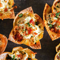 Chicken Bacon Ranch Wonton Cups
