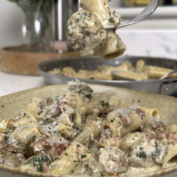 Creamy Sausage And Bacon Pasta