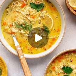 Lemon Chicken Orzo Soup