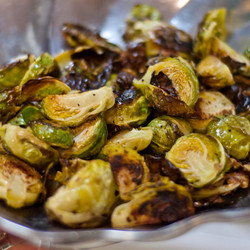 Amazing Crisp-roasted Brussels Sprouts, Shallots, Pears &amp; Prosciutto