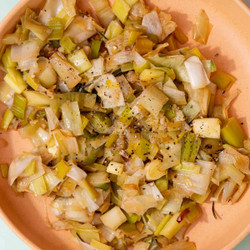 The Best Buttered Sauteed Leeks